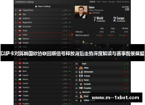 以萨卡对阵韩国欧协联回暖信号释放背后走势深度解读与赛事前景展望
